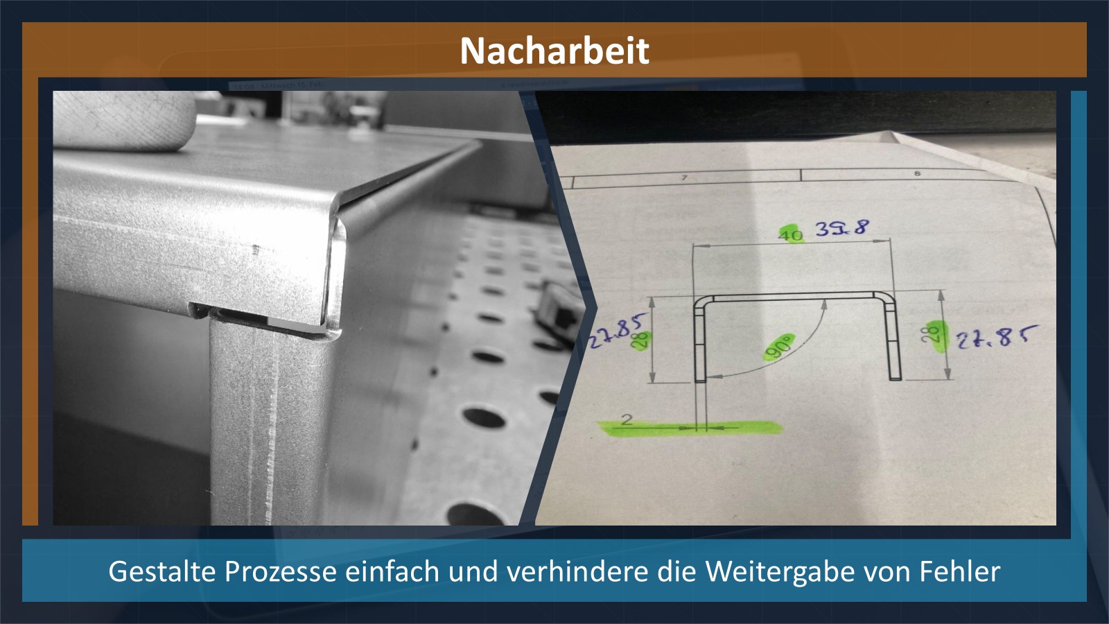 Verschwendung durch Nacharbeit